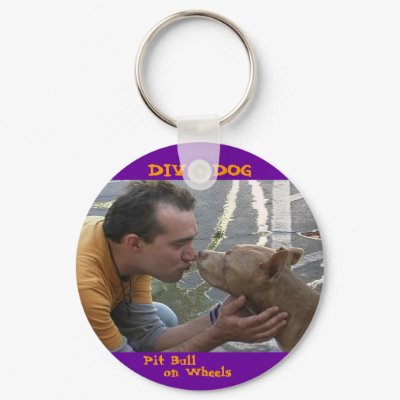 DIVA DOG Kissing Coral Keychain by chriscory28