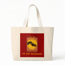 DIVA DOG "Pit Bull Ambassador" Canvas Tote Red bags