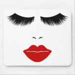 Diva Fashion Face With Lashes & Full Lips mousepads