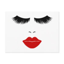 Diva Fashion Face With Lashes & Full Lips Postcards
