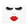 Diva Fashion Face With Lashes & Full Lips Postcards