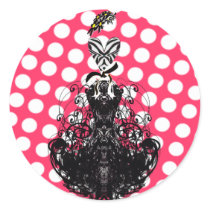 Diva Fashion Sticker - White Dots by samack Diva Fashion Sticker - White Dots
