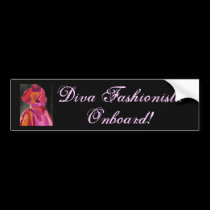 Diva Fashionista Autumn Reds bumper stickers