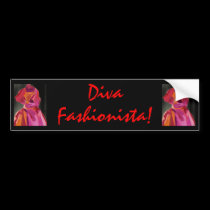 Diva Fashionista Autumn Reds bumper stickers