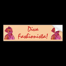 Diva Fashionista Autumn Reds bumper stickers