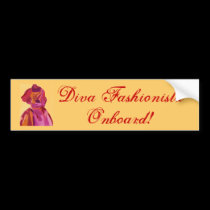 Diva Fashionista Autumn Reds bumper stickers