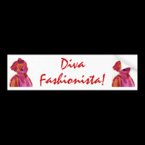 Diva Fashionista Autumn Reds bumper stickers