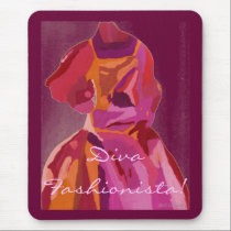 Diva Fashionista Autumn Reds Mousepad mousepads