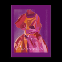 Diva Fashionista Autumn Reds postcards