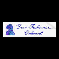 Diva Fashionista In Blue I bumper stickers