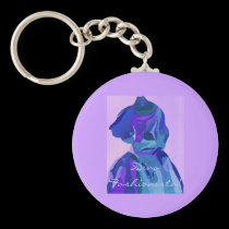 Diva Fashionista In Blue I keychains
