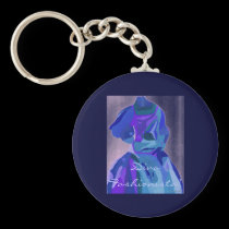 Diva Fashionista In Blue I keychains