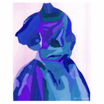 Diva Fashionista In Blue I photo sculptures