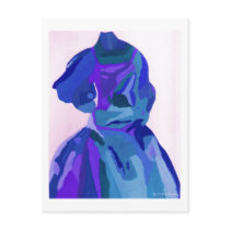 Diva Fashionista In Blue I postcards