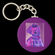 Diva Fashionista In Blue keychains