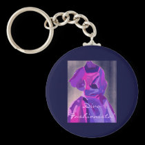 Diva Fashionista In Blue keychains