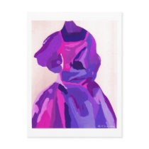 Diva Fashionista In Blue postcards
