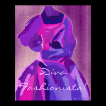 Diva Fashionista In Blue posters