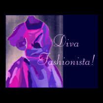 Diva Fashionista In Blue posters