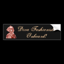 Diva Fashionista In Neutral bumper stickers