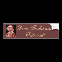 Diva Fashionista In Neutral bumper stickers