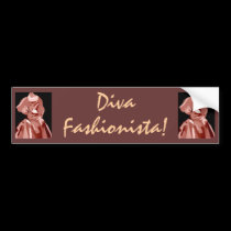Diva Fashionista In Neutral bumper stickers
