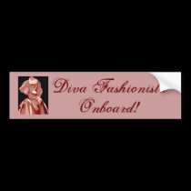 Diva Fashionista In Neutral bumper stickers