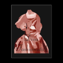 Diva Fashionista In Neutral postcards
