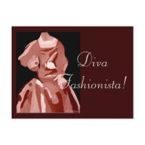 Diva Fashionista In Neutral postcards by Yve_13 Diva Fashionista In Neutral postcards