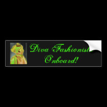 Diva Fashionista In Spring bumper stickers