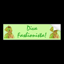 Diva Fashionista In Spring bumper stickers