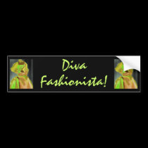 Diva Fashionista In Spring bumper stickers