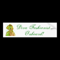 Diva Fashionista In Spring bumper stickers
