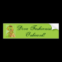 Diva Fashionista In Spring bumper stickers