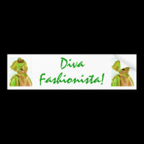 Diva Fashionista In Spring bumper stickers