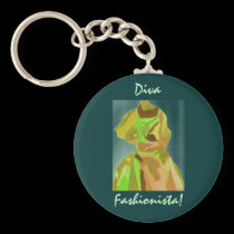 Diva Fashionista In Spring keychains
