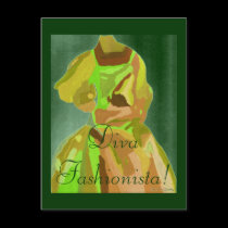 Diva Fashionista In Spring postcards