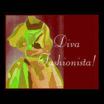 Diva Fashionista In Spring Poster posters