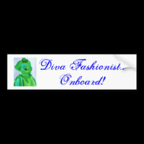 Diva Fashionista In Summer bumper stickers