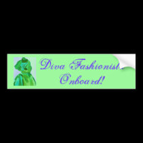 Diva Fashionista In Summer bumper stickers