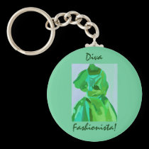 Diva Fashionista In Summer keychains