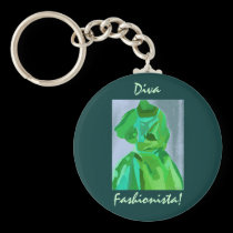 Diva Fashionista In Summer keychains