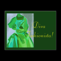 Diva Fashionista In Summer postcards