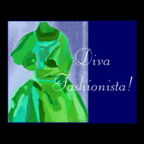Diva Fashionista In Summer Poster posters