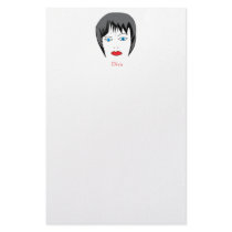 diva girl stationery