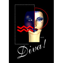 Diva Greeting Card card