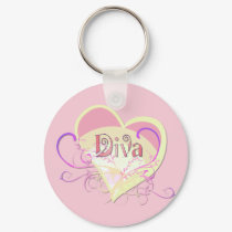 Diva Heart keychains by Diva_Pets Diva Heart keychains