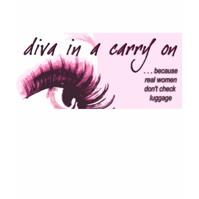 diva in a carry on tee t-shirt by divainacarryon
