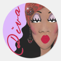 "DIVA is a four letter word..."  Stickers