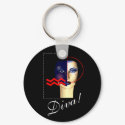 Diva Keychain by CherylDanielsart Diva Keychain